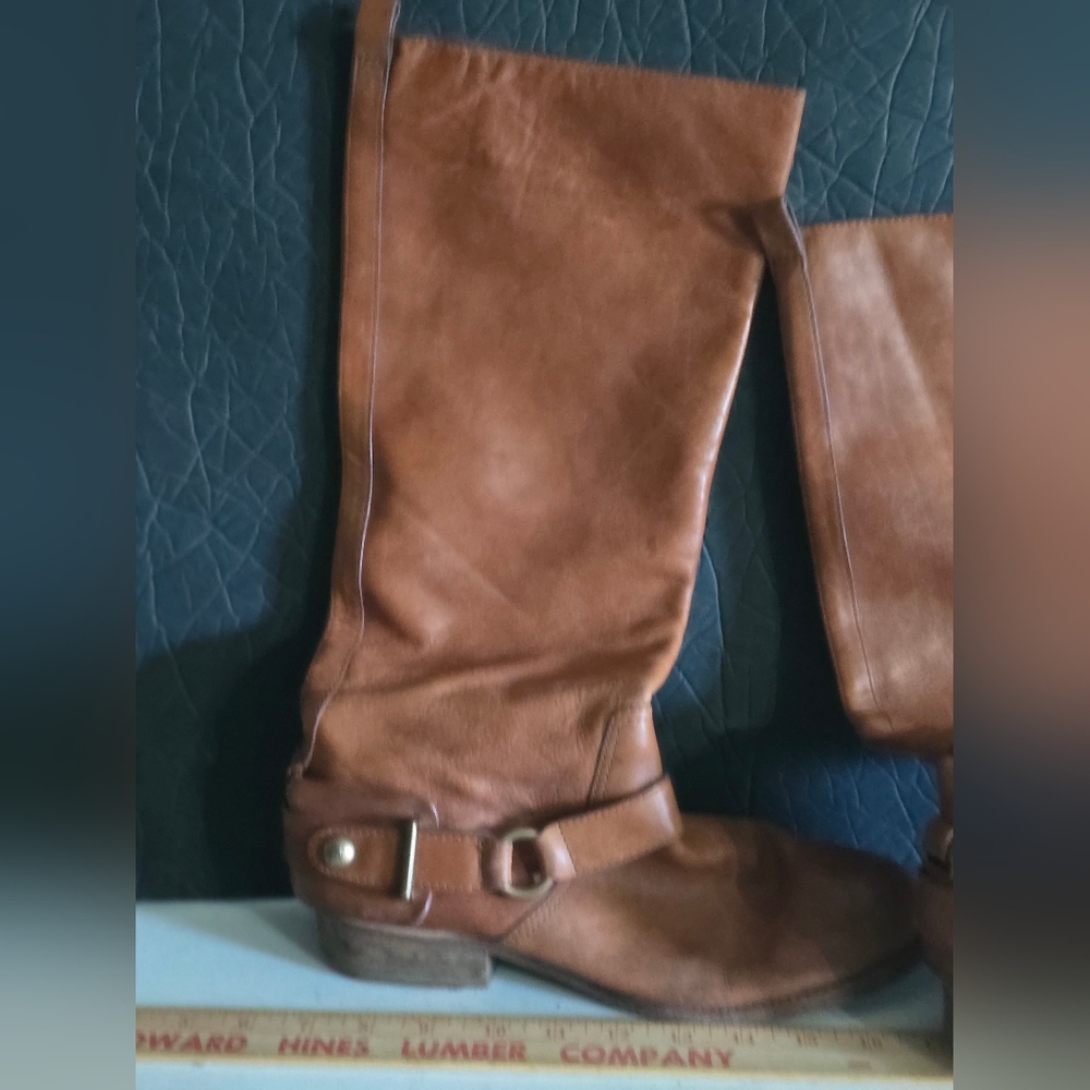 Coach Natale Whiskey Color Riding Boots, Size 10B